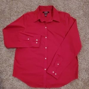 Red button down shirt - NO IRON